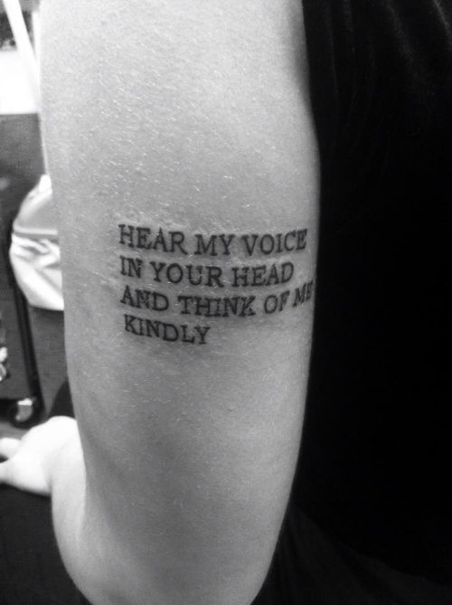 Lyrical Tattoos To Inspire The Soundtrack For Your Life