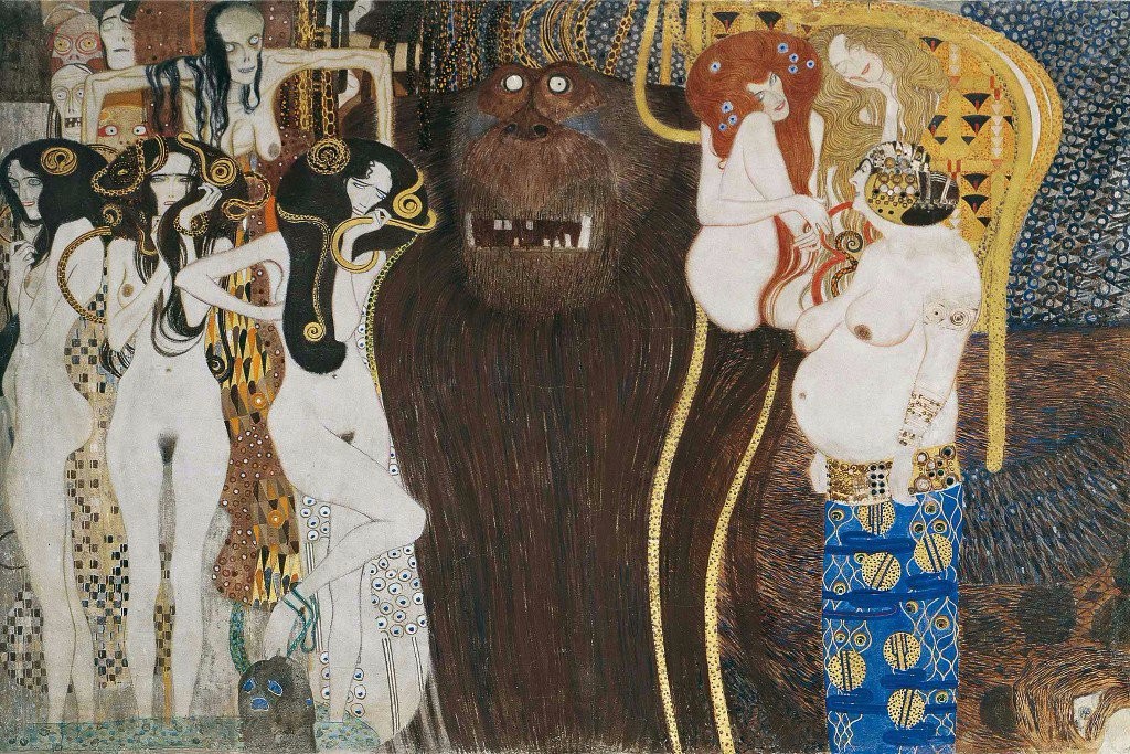paintings by Gustav Klimt beethoven