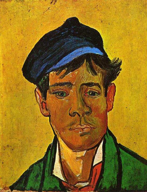 Pinturas de Van Gogh hombre-joven-con-gorro