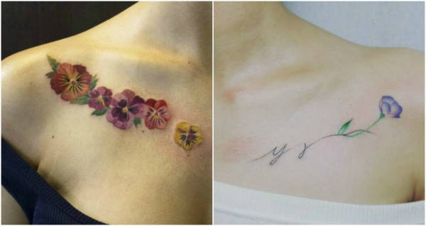 tattoo flower collarbone Make Collarbone Of Design How To   Tattoo A Design  Most The