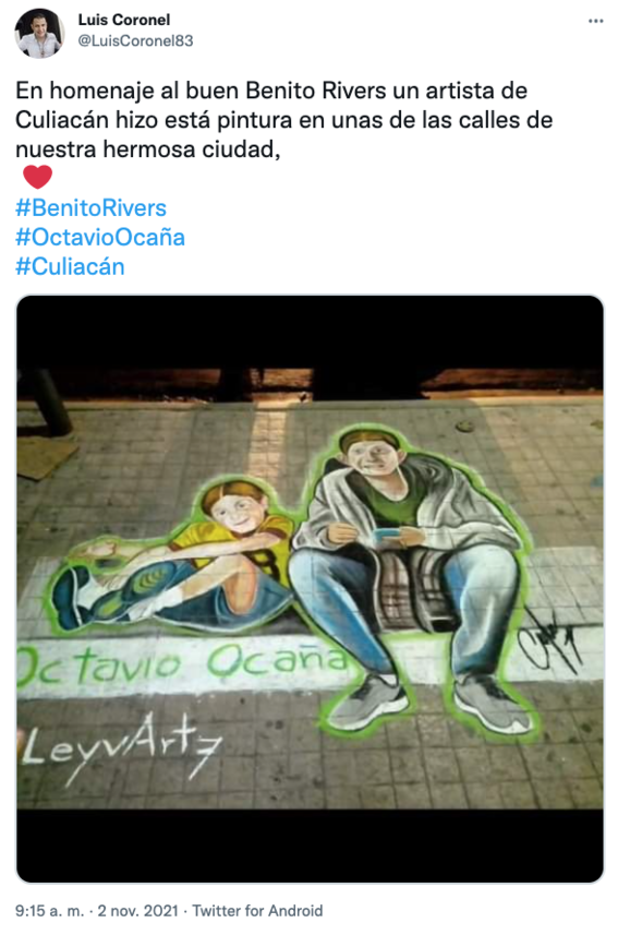 artista rinde homenaje a octavio ocana con grafiti de benito rivers en culiacan 1