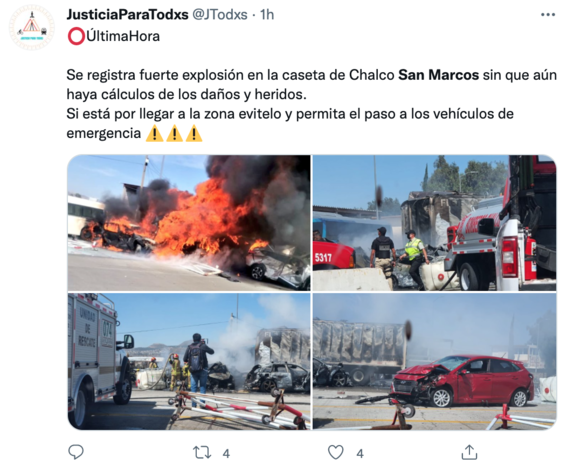 un multiple choque provoco una explosion en la autopista mexicopuebla que alcanzo a varios automoviles reportan 14 muertos 2