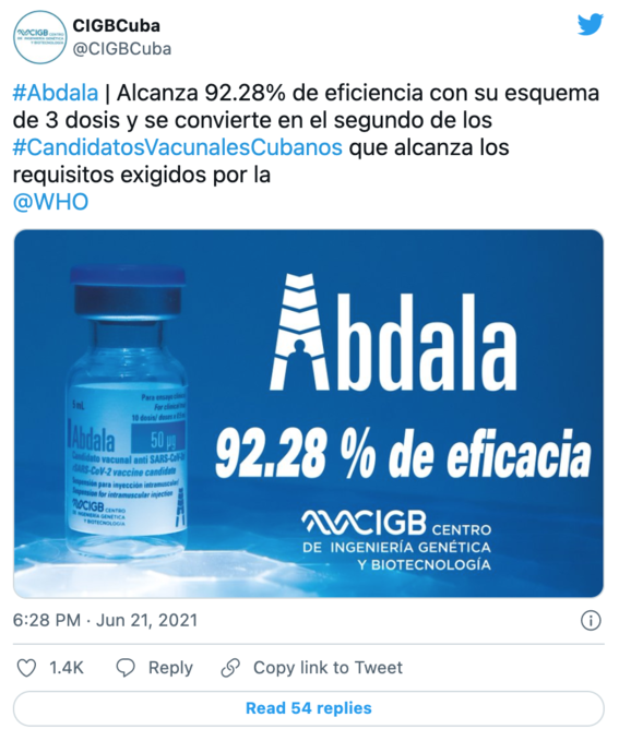 la vacuna cubana demostro tener el 9228 por ciento de eficacia 3