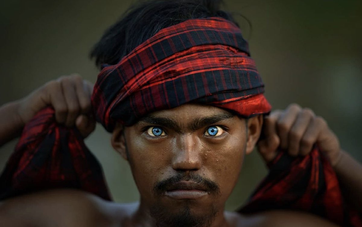 La misteriosa tribu  cuyos ojos cambian de color por una 
