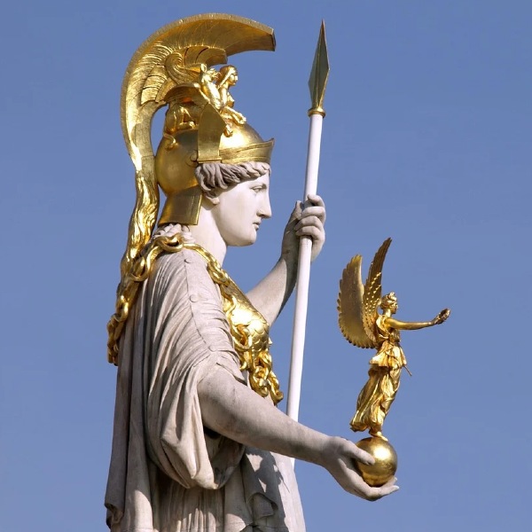 A statue of the goddess Athena.